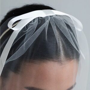 Jennifer Behr Gretta Bow Voilette Silk Headband NWT